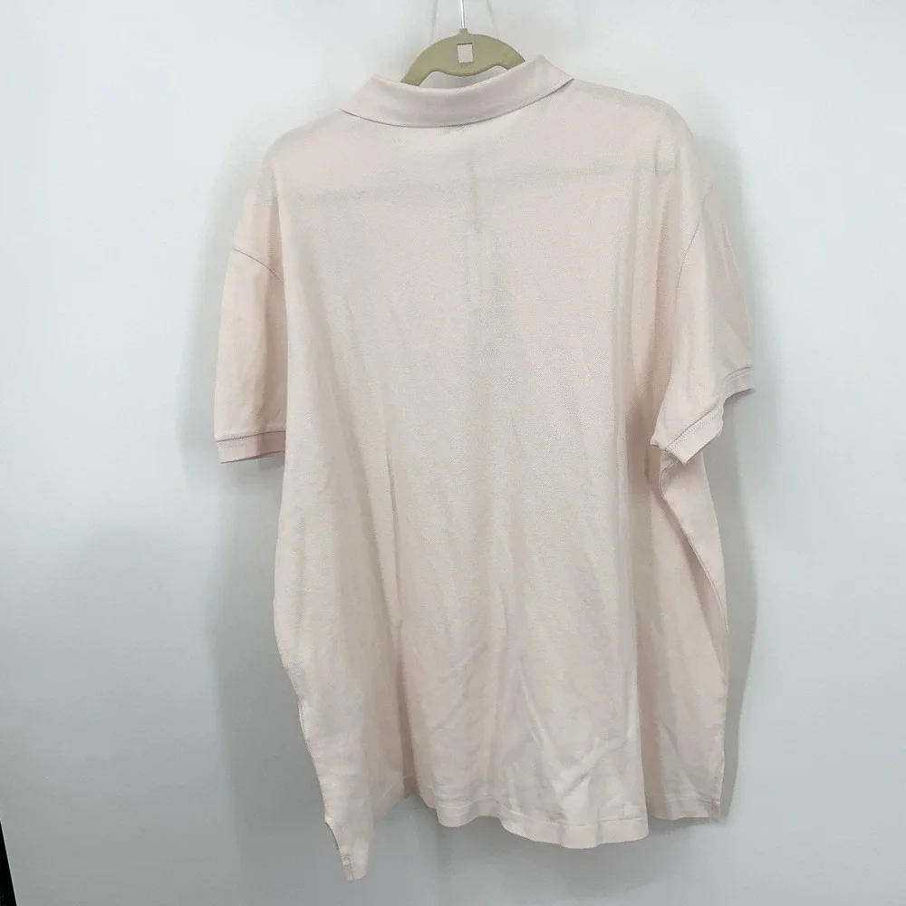 Banana‎ Republic Men Size XXL Polo Shirt Pink Short Sleeve Cotton Top Lux Pique